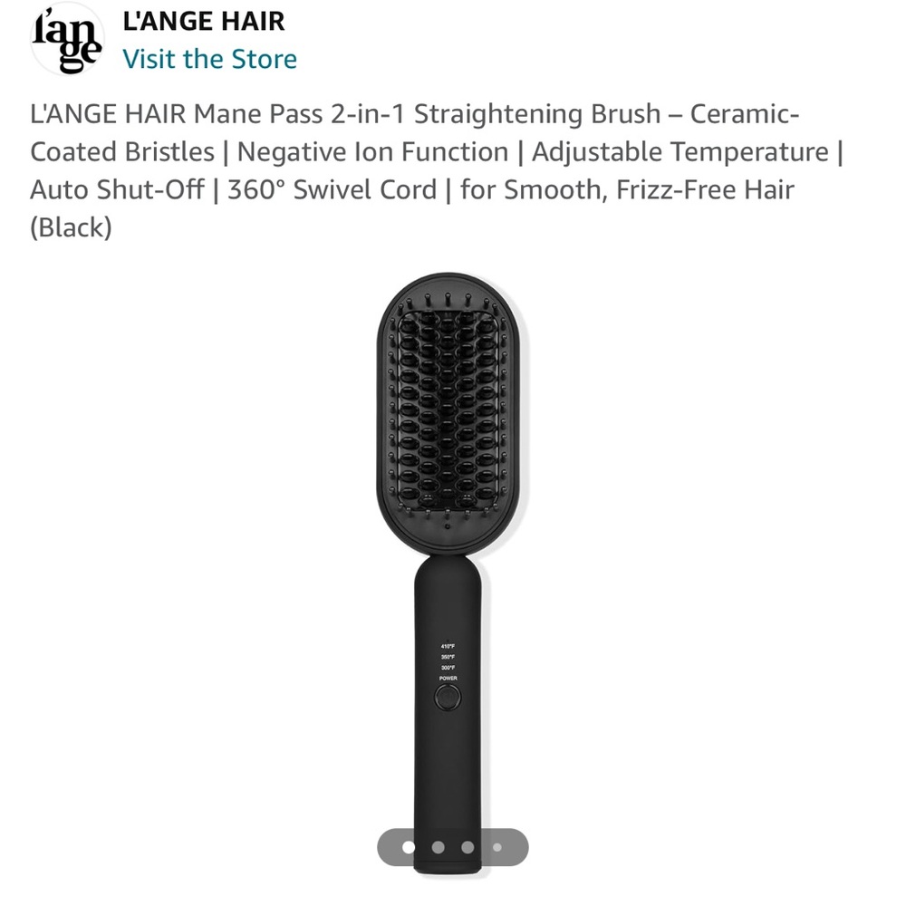 L'ANGE HAIR Mane Pass 2-in-1 Straightening Brush